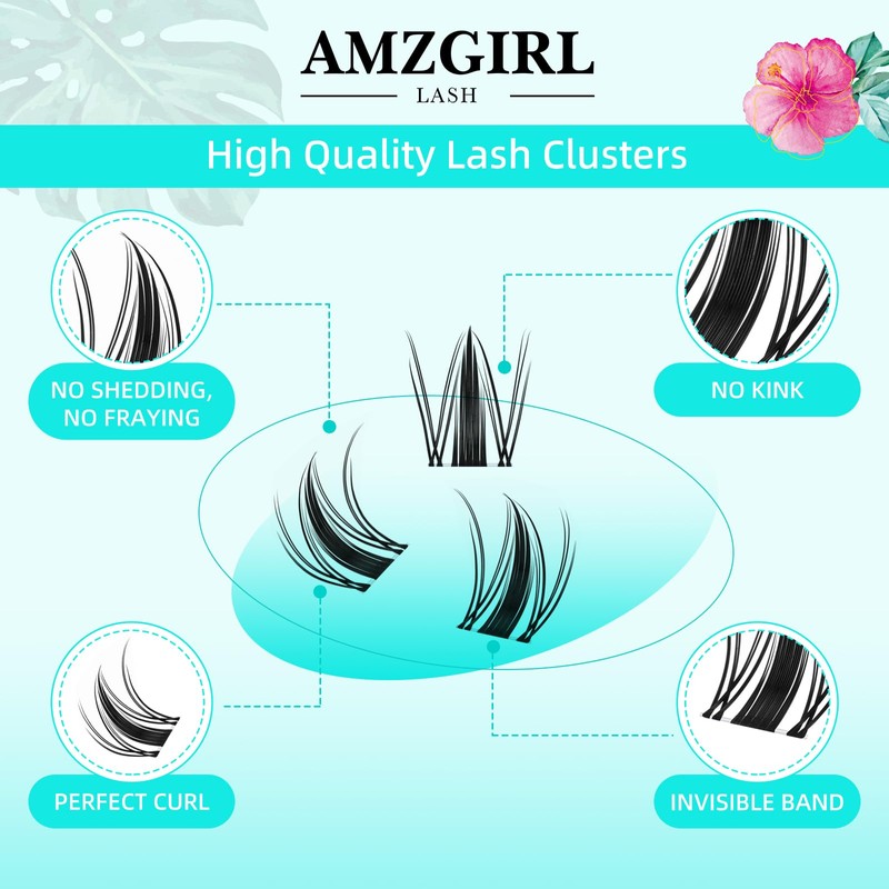Lash Clusters Manga 168Pcs Eyelash Cluster Wet Look Ultra-Thin Invisible