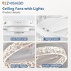 ZMISHIBO 19.7" Ceiling Fans with Lights, Low Profile Ceiling Fan