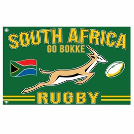 GIFTS 4 ALL Giant South Africa Springboks Rugby Flag, Springboks Go Bokke Rugby Banner, South Africa Go Bokke Flag