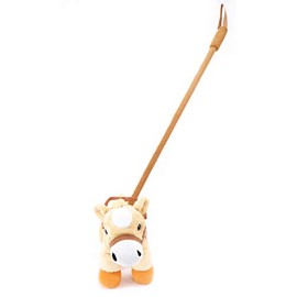 Toyland® 25cm Horse Soft Toy With Lead - Girl Toys - Farm Toys (Beige)