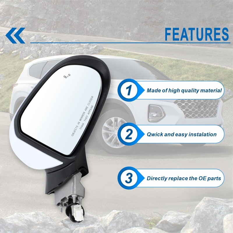 Lqito Right Passenger Side Mirror Compatible With 2019 2020 2021