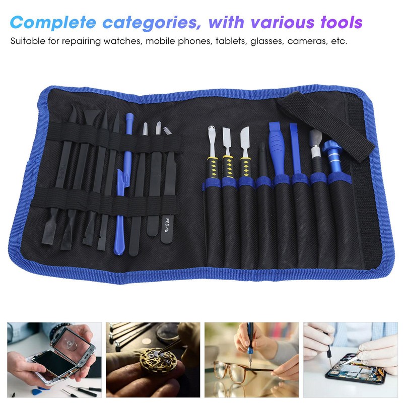 17pcs Professional Repairing Tool Set for Mobile Phone Computer Watches