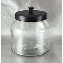 Grant Howard 59105 Storage Jar Black Matte Metal Top, 68 oz.