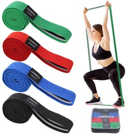 STANDROCK Fabric Resistance Bands for Working Out, 3 and 4 Levels Booty Bands Long Resistance Bands for Women and Men | Elastic Bands for Exercise Bands Resistance Workout Bands Resistance