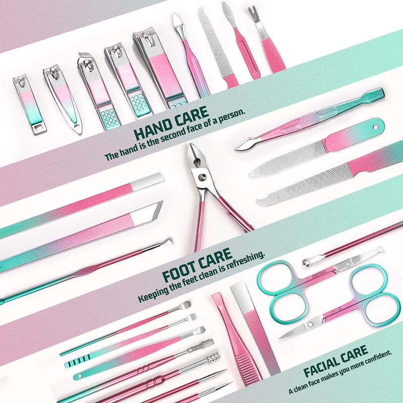Nail Clippers Set, 30 Pieces, Grooming Set, Manicure Set, Nail