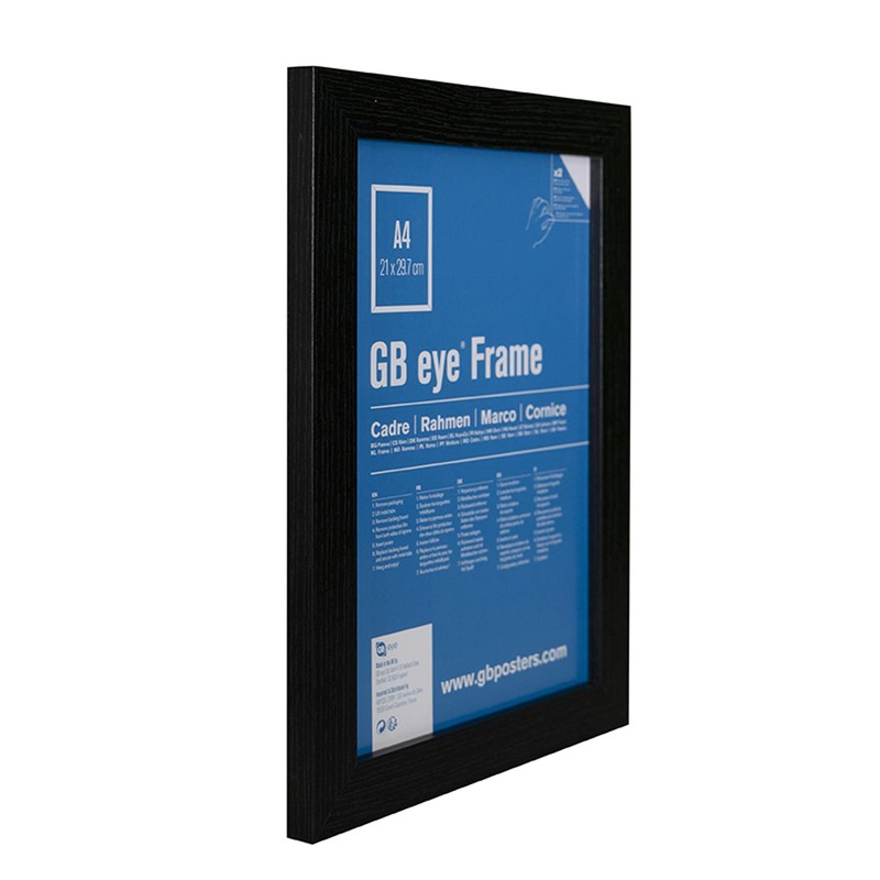 GB Eye Contemporary Wooden Black Picture Frame - A4 -