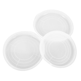 HAKIDZEL 3pcs Kitchen Mixing Bowl Lids Bowl Lid Set for Serving Plastic Covers Overflow Protection