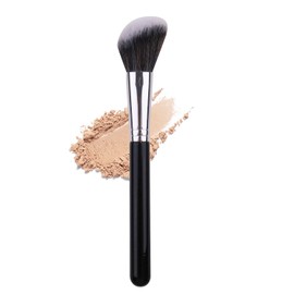 Angled Blush Brush with Black Wooden Handle Cheek Makeup,Cream Foundation Contour Bronzer highlight Blending shadow makeup brush (F09-2 shadow brush)