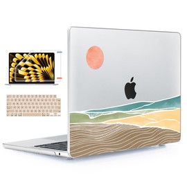 YSCLBAHUK for MacBook Air 13.6 inch Case 2025 2024 2023 2022 Release M4 A3240 M3 A3113 M2 A2681 Touch ID, Pattern Plastic Hard Shell Case Keyboard Cover Screen Protector Trackpad Film, Sunset