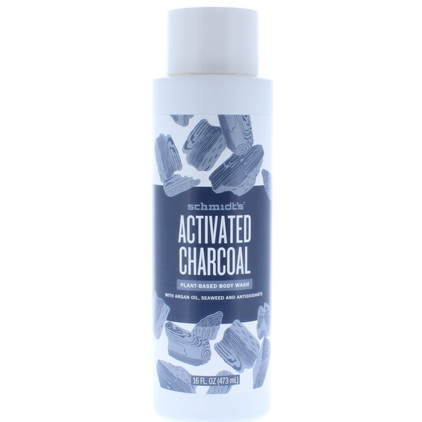 Schmidt's Activated Charcoal Plant-Based Natural Body Wash Soap 16 Fl Oz