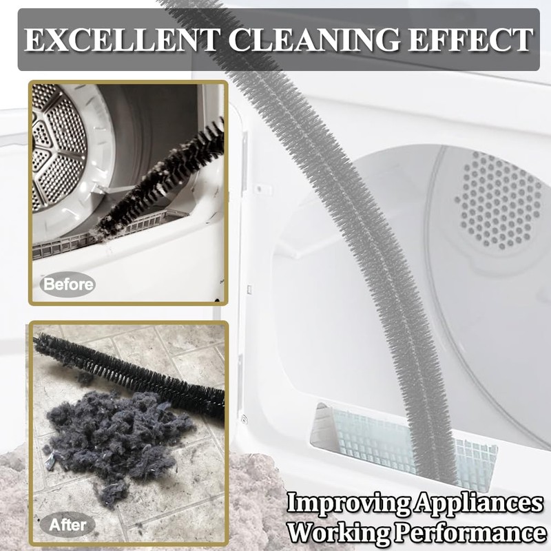 Clothes Dryer Lint Brush, 29.5" Long Flexible Lint Vent Trap