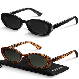 miyya Trendy Polarized Sunglasses Women, Oval Sunglasses for Woman Men, Retro Sun Glasses for Women 2025, UV Protection