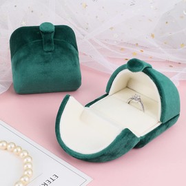 iSuperb Jewellery Gift Box Velvet Jewellery Box Dark Green Jewellery Box Women's Jewellery Case Velvet Jewellery Box for Ring/Bracelet/Pendant, Velvet