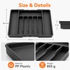 Expandable Silverware Drawer Organizer for Cutlery - Adjustable Plastic Utensil