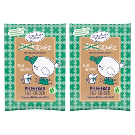 Dresdner Essenz Dreckspatz Care Bath Stay Healthy Thyme Peppermint Fragrance 2 x 50 g Bath Additive Vegan Pack of 2