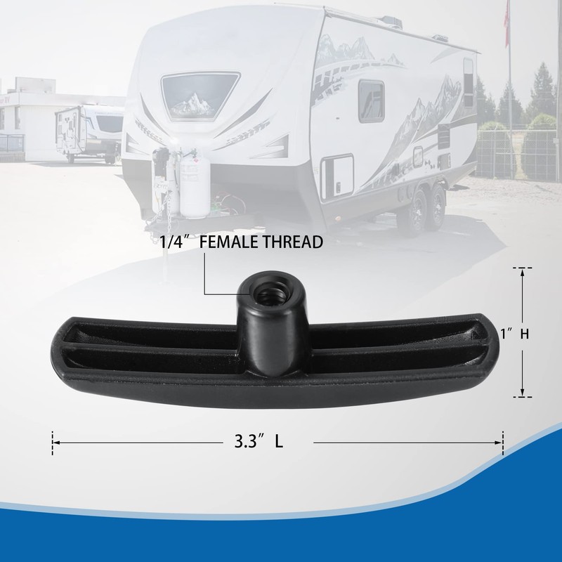 GLOBIZ RV Sewer Valve Handles Replacement Fit for 1 1/2"，