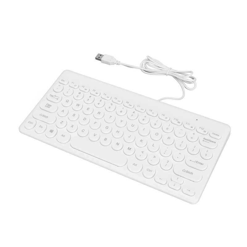 USB Keyboard Wired 78 Keys Ergonomic Design Power Saving Round