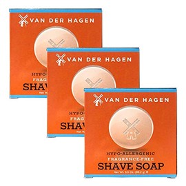 Van Der Hagen Men's Luxury, Unscented Soap, 3.5 Ounce (Pack of 3)