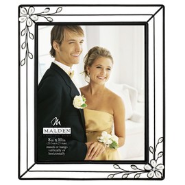 Malden International Designs Ironworks Metal Picture Frame, 8 by 10-Inch, Black Pearl