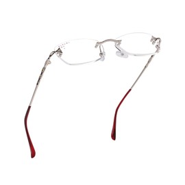 LUFF Rimless Reading Glasses for Women, Fashion Diamond Cutting Frameless Glasses,Stylish Ultra-light Metal Frameless Reader(3.0X)