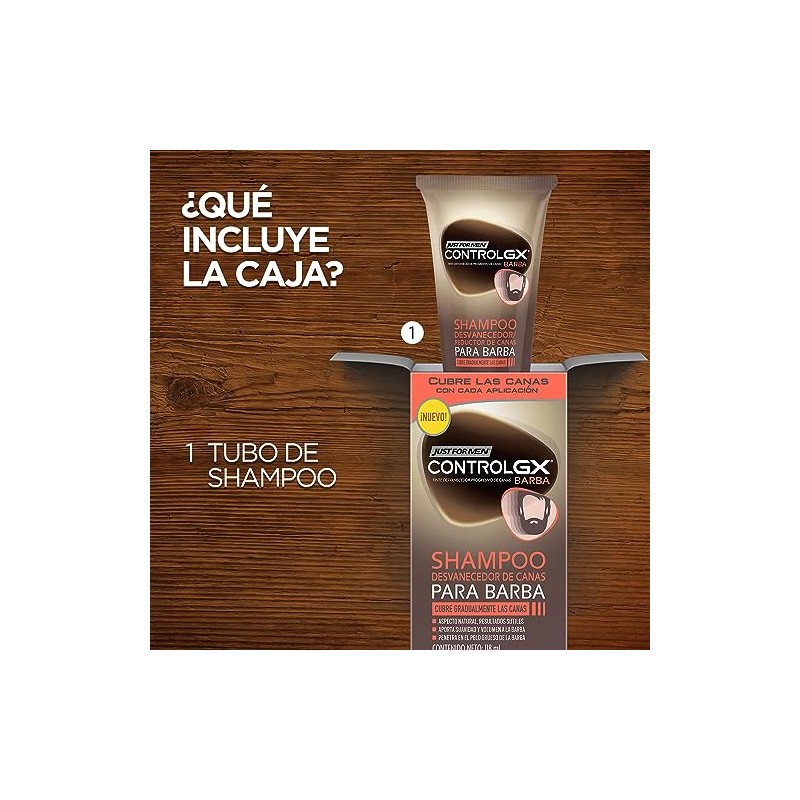 Just For Men Control GX Shampoo Desvanecedor Canas, Barba y