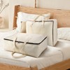 Belinlen 2-Pack Canvas Storage Bag 12oz Cotton Natural Closet Soft