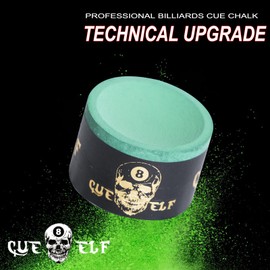 CUEELF Pool Chalk Premium Pool Cue Chalk Billiard Pool Stick Chalk Billiards Chalk-Blue,Green,Pink,Purple or Grey (Green)