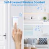 Wireless Doorbell,2 plug Self-Powered Doorbell In receivers,1 Waterproof Button,Suitable for