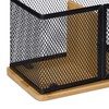 Relaxdays Desk Set 2-Piece Metal Letter Stand and Pen Holder,