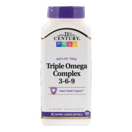 Suplemento Omega 3-6-9 90 Cápsulas 21st Century Sin Sabor                                                                                             