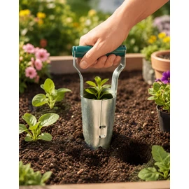 Handheld Bulb Planter for Garden Planting – Soil Release Transplanter with Depth Guide for Flowers, Vegetables and Seedlings