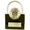 Elegance Padlock Skeleton Mantle Clock