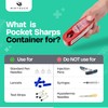 Pocket Travel Sharps Disposal Container - 80ml Pen Needle Container
