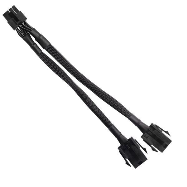 ELFJMZP Dual 6-pin female to 8-pin male GPU power switching