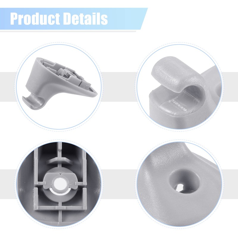 A ABSOPRO Pack of 2 Grey Sun Visor Support Clip