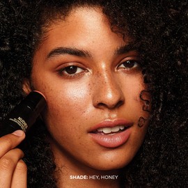 Nudestix Nudies Glow Cream Highlighter Bronze + Glow 3-in-1 All Over Face Colour for Eyes, Cheeks, Lips w/Blending Brush (Hey Honey)