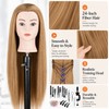 24-Inch Hairdressing Mannequin Head with Synthetic Fiber Hair – Styling,