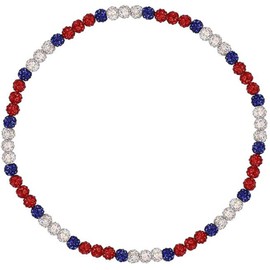 NCPSG Baseball Necklace 20in Baseball Chain for Men Women Diamond Rhinestone Baseball Dirp Accessories Necklace Gifts for Baseball Team Lovers (D:Red/White)