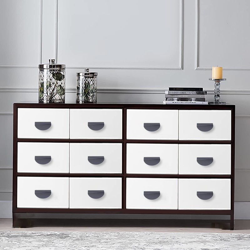 Jiozermi 4 Packs Half Moon Cabinet Pulls, 2 1/2 inch