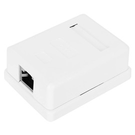 2Pcs CAT6 Surface Mount Box RJ45 8P8C Network Socket Single Port Desktop Information Network Junction Boxes