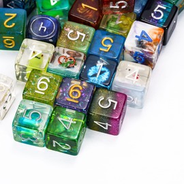 HDdais 10 Pack of D6 Dice Random Color D6 Polyhedral Dice 6 Sided D&D Dice for DND RPG MTG Table Games Dungeons and Dragons Dice