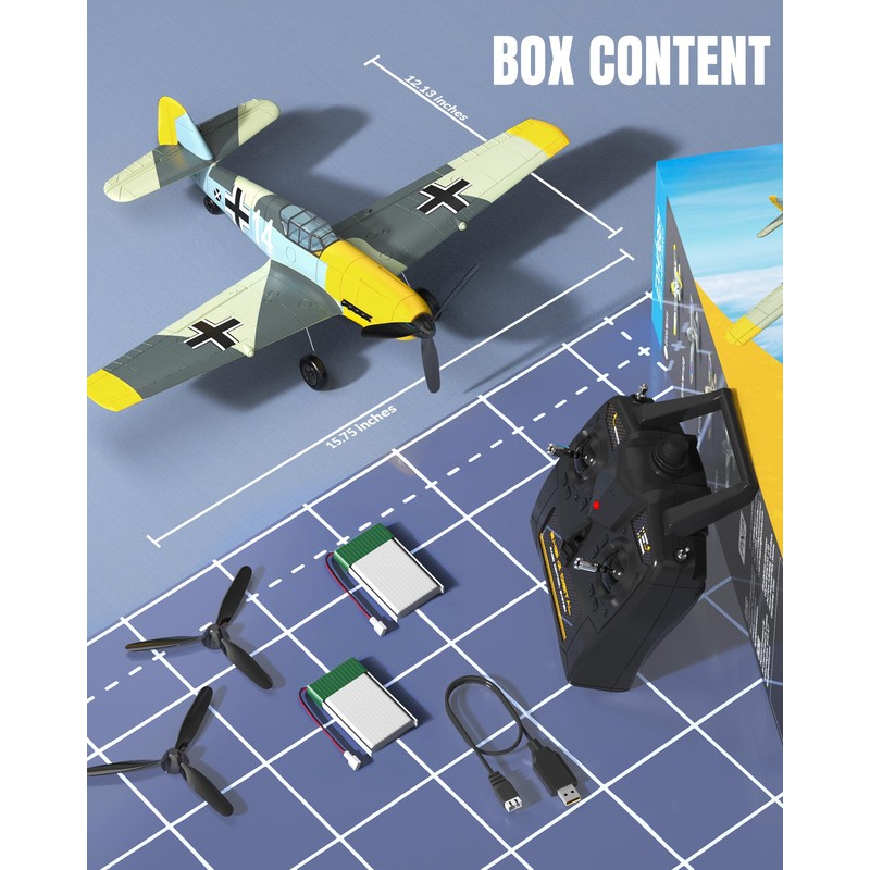 volantexrc RC Plane, 4 Channel Remote Control Airplane BF109 Fighter