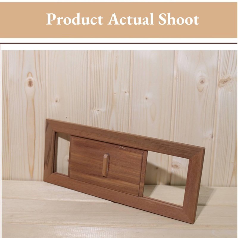 Air Ventilation Panel, Cedar Sauna Vent Cover Wood Adjustable Steam