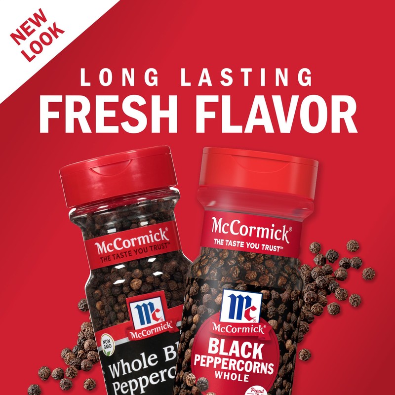 McCormick Whole Black Peppercorns, 3.5 oz
