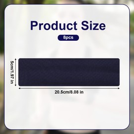 Pack of 8 Sports Headbands, Unisex Sports Hair Band, Soft Stretchy Hair Band, Multicoloured, Fashionable Non-Slip Headband for Men and Women, Thick, Thin Hair, Workout, Yoga, Running