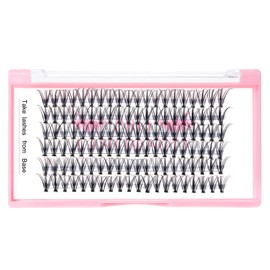 Individual Lashes 120 Pcs Lash Clusters DIY Eyelash Extension Cluster Lashes 10D/20D Mixed Tray C D Curl Self Application Easy to Wear（20D-C-0.07,14mm）