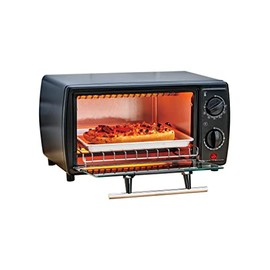 Better Chef Basic Toaster Oven | 4-Slice | 60-Minute Timer | Slide Out Rack | Bake Tray | Broil (Black)