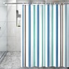 Cawtiuly Modern Linear Pattern Minimalist Shower Curtains Waterproof Washable Fabric