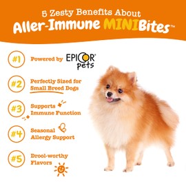 Zesty Paws Zesty Paws Dog Allergy Relief - Anti Itch Supplement - Omega 3 Probiotics for Dogs - Digestive Health - Soft Chews for Skin & Seasonal Allergies - with Epicor Pets - Mini - Lamb - 90 Count