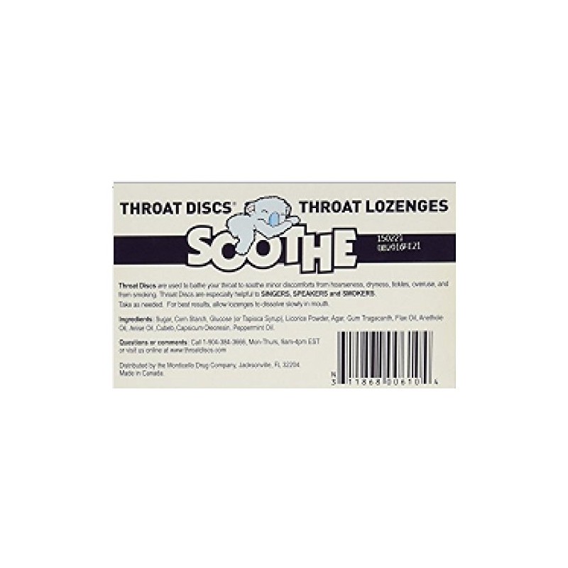 Throat Discs Throat Lozenges Original Formula 46 Lozenges (Value Pack